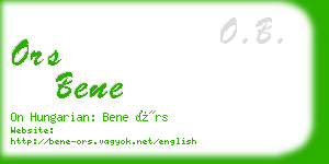 ors bene business card